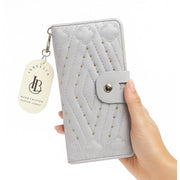 Chic Quilted Long Wallet For Women's -Secure Double Zipper Multi Cards Slot's, Phone Compartment -Versatile For Every Occasion.