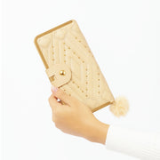 Chic Quilted Long Wallet For Women's -Secure Double Zipper Multi Cards Slot's, Phone Compartment -Versatile For Every Occasion.